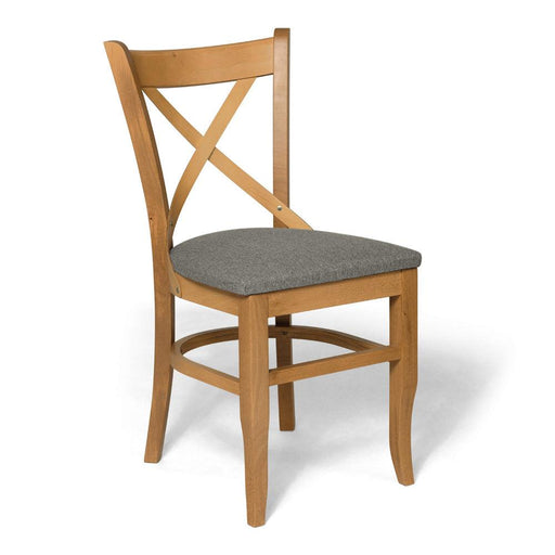 Vina | כסא עץ מלא עם גב איקס לפינת אוכל - אשריאן | ASHERIAN