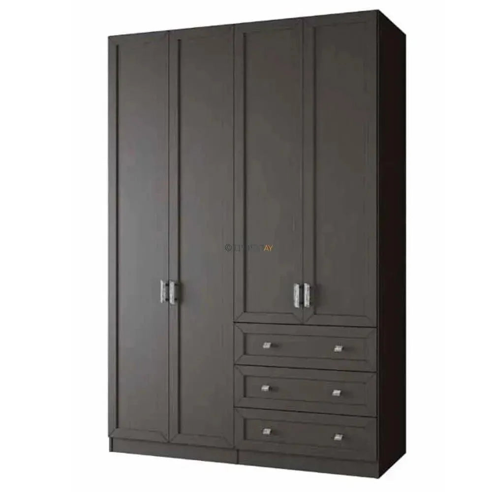 Yarden | ארון בגדים כפרי עם 4 דלתות ומגירות מסנדוויץ' -    - אשריאן | ASHERIAN