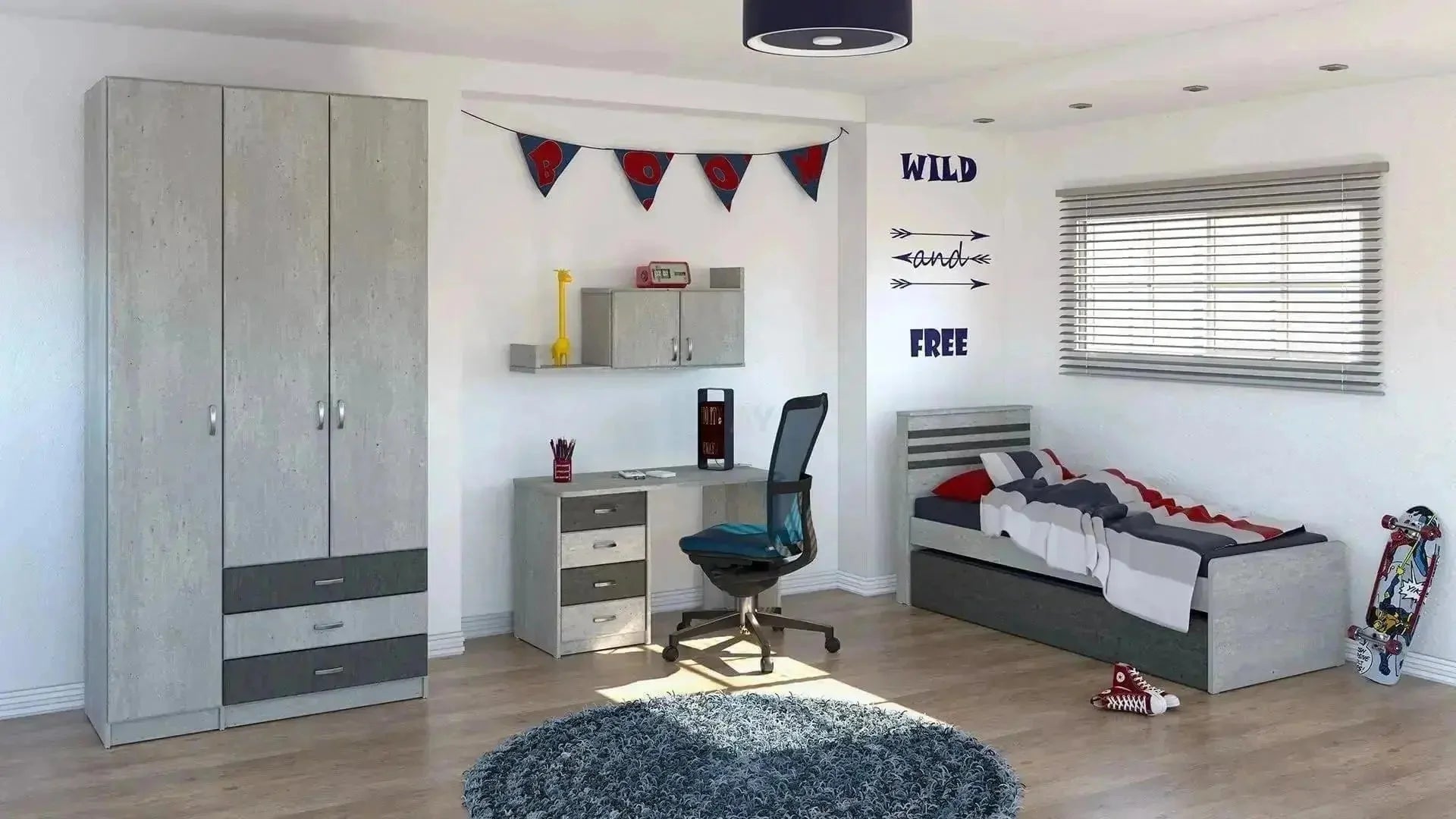 YOAV | פינת עבודה לילדים עם שולחן כתיבה וכוורת -    - אשריאן | ASHERIAN