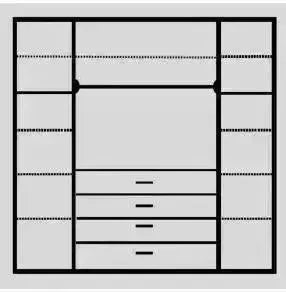 YONATAN | ארון בגדים סנדוויץ׳ כפרי עם דלתות תריס, מגירות וטריקות שקטות -    - אשריאן | ASHERIAN