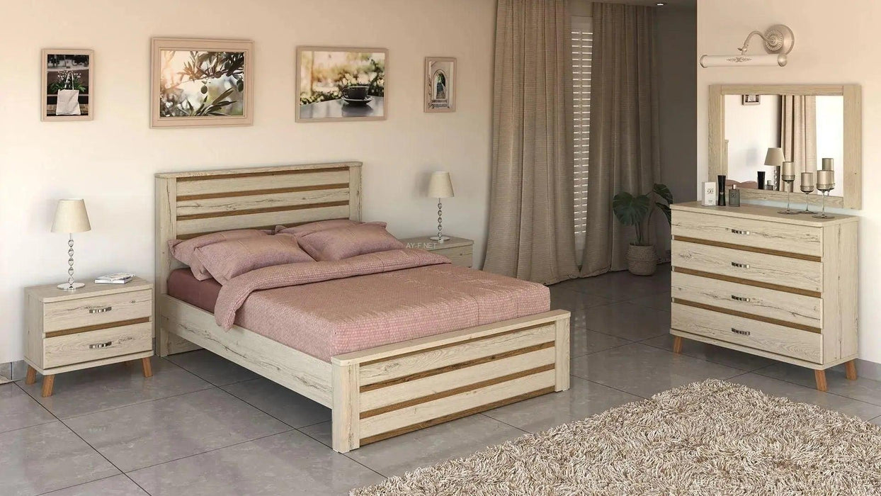 אביב | מיטה זוגית איכותית מעץ בעיצוב כפרי - אשריאן | ASHERIAN