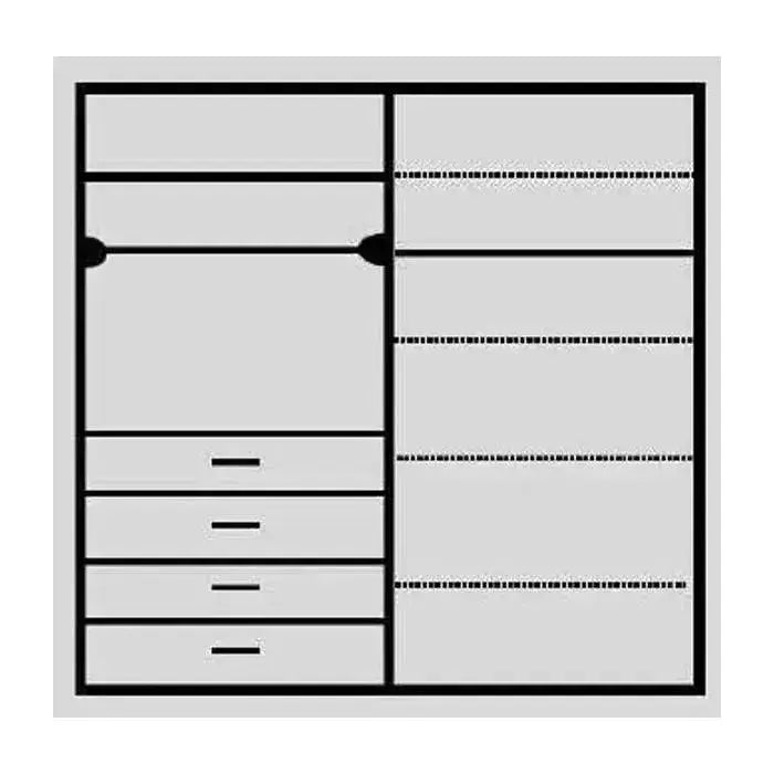 RIVKA | ארון בגדים סנדוויץ׳ בעיצוב כפרי עם מגירות וטריקות שקטות -    - אשריאן | ASHERIAN