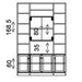 K31 | ספריה מעוצבת ברוחב 160 ס"מ עם 2 דלתות זכוכית מלאה - אשריאן | ASHERIAN
