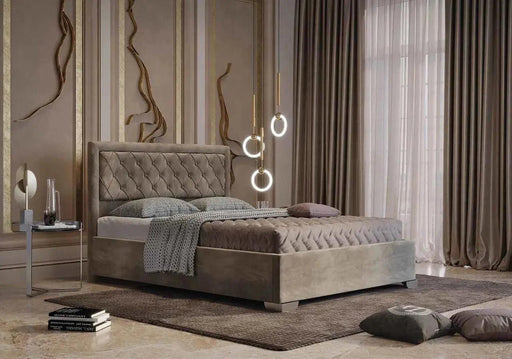 Luciano | מיטה זוגית בעיצוב קלאסי בריפוד בד - אשריאן | ASHERIAN