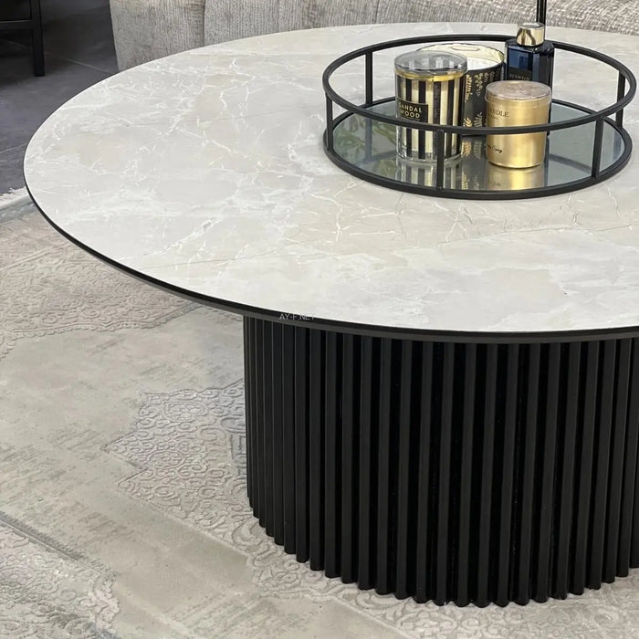 DOME | שולחן סלון עגול הורס בעיצוב אלגנטי ייחודי - Asherian | אשריאן רהיטים