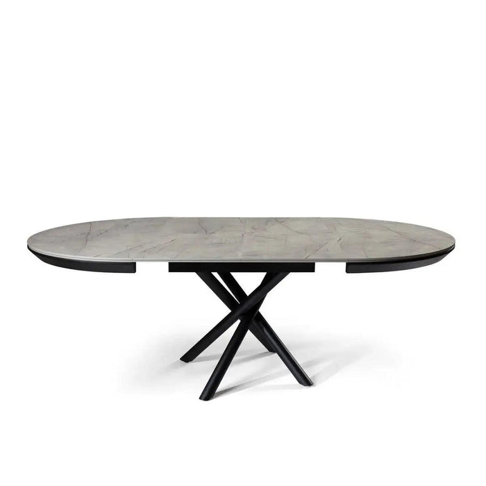 OCEAN | שולחן אוכל עגול ומרווח במיוחד עם רגלי מתכת בעיצוב ייחודי - אשריאן | ASHERIAN