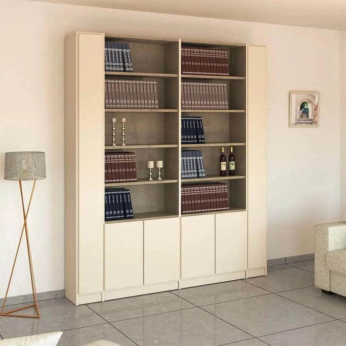 Carmel | ארון מעוצב לסלון עם דלתות ותאים פתוחים - אשריאן | ASHERIAN