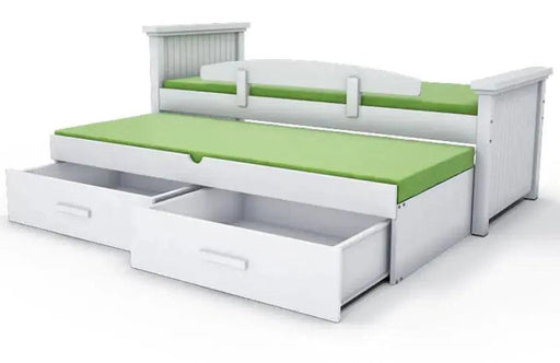 LAGUNA | מיטת ילדים איכותית עם מיטת חבר, מעקה ומזרנים במתנה! תוצרת רהיטי עין חרוד - אשריאן | ASHERIAN