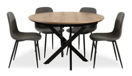 URBAN | סט פינת אוכל עגולה עם 4 כסאות בעיצוב אורבני - אשריאן | ASHERIAN