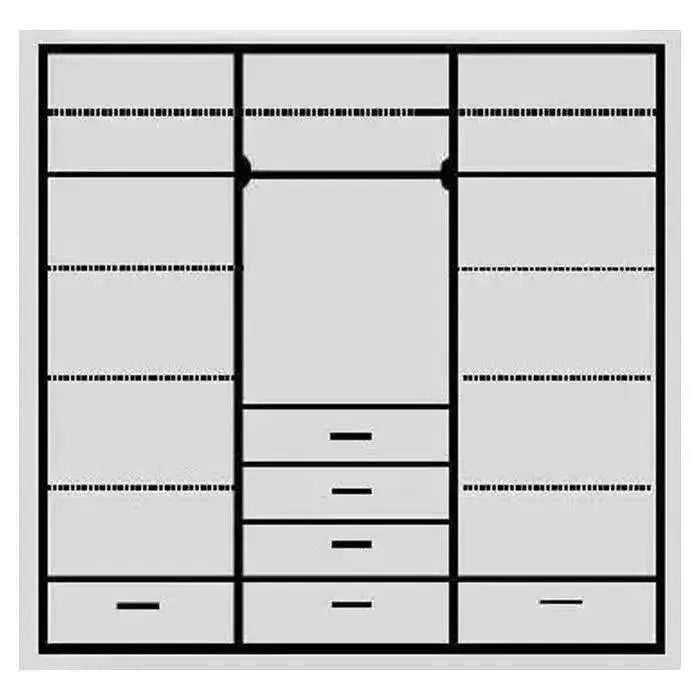 DANIEL | ארון בגדים סנדוויץ׳ מודרני עם 6 מגירות וטריקות שקטות -    - אשריאן | ASHERIAN