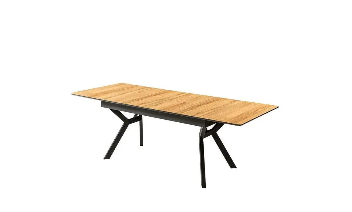 PAPAYA | שולחן אוכל בעיצוב מודרני עם רגל ברזל ייחודית - אשריאן | ASHERIAN