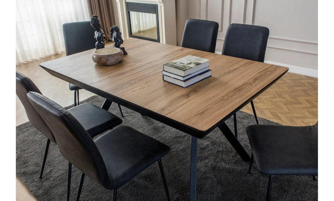 MANGO | שולחן אוכל במידות קומפקטיות נפתח ל- 3.60 מ׳ עם 4 הגדלות - אשריאן רהיטים - אשריאן | ASHERIAN
