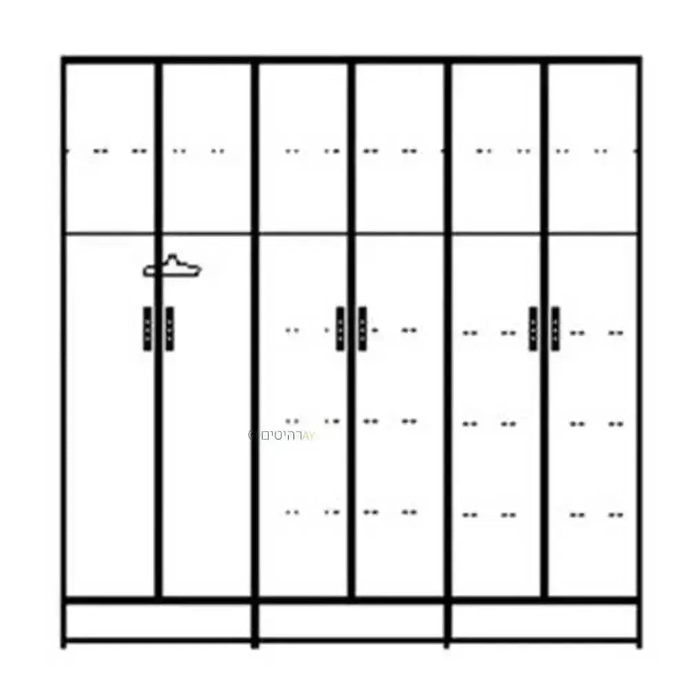 NADAV | ארון בגדים איכותי מעץ סנדוויץ עם מגירות תחתונות -    - אשריאן | ASHERIAN