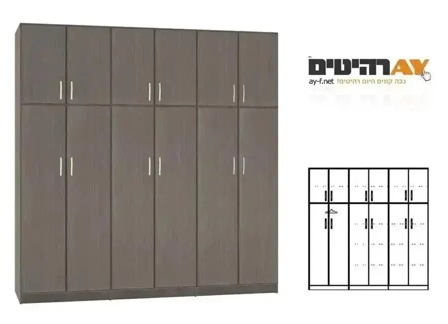 SHAHAF | ארון 6 דלתות בחלוקה נוחה ומאורגנת - אשריאן רהיטים - אשריאן | ASHERIAN