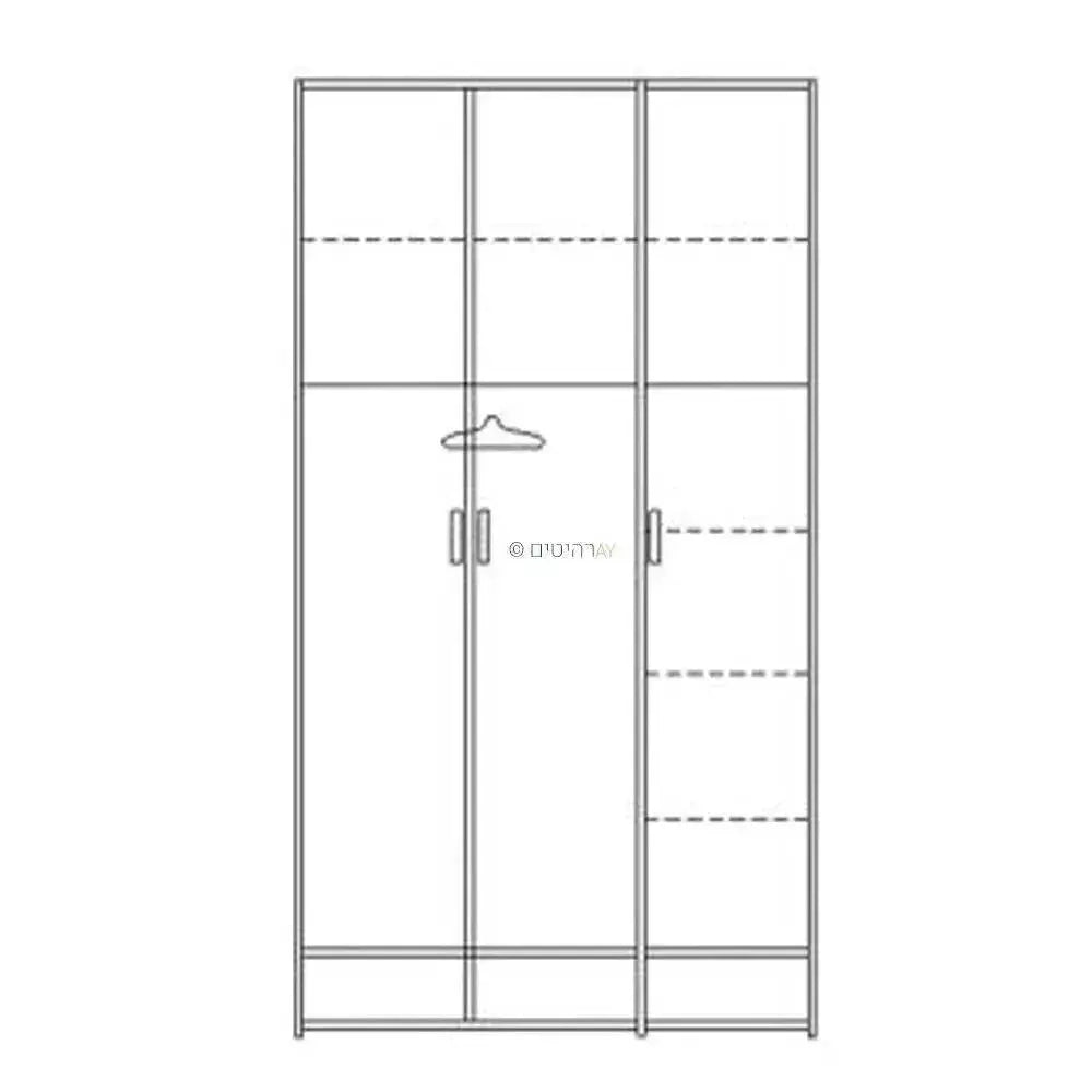 YUVAL | ארון ילדים 3 דלתות עם 3 מגירות תחתונות -    - אשריאן | ASHERIAN