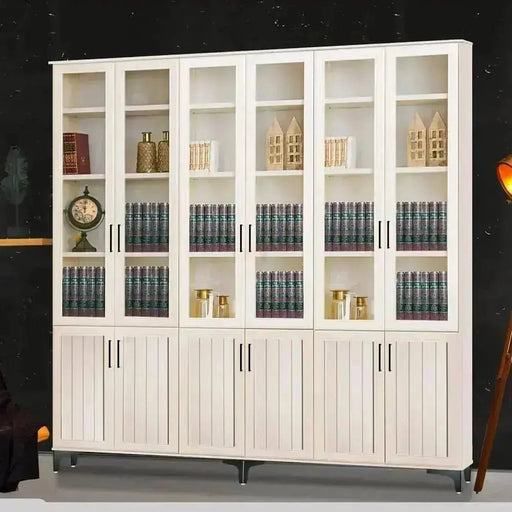 ארון ספרים מעוצב דגם דניאלה עם 6 דלתות בשילוב תריס - Asherian | אשריאן רהיטים