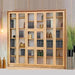 ארון ספרים סנדוויץ' דגם דבורה 6 דלתות בשילוב זכוכית ועיטורי זהב - Asherian | אשריאן רהיטים