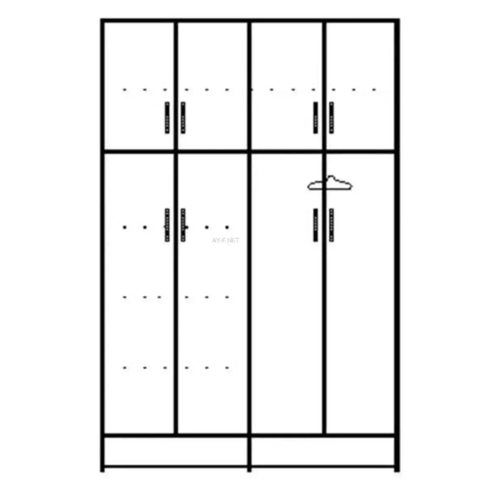 דביר 1.60 מ' | ארון בגדים איכותי עם 4 דלתות בעיצוב כפרי וחלוקה פרקטית - Asherian | אשריאן רהיטים
