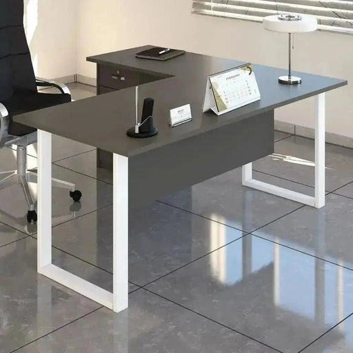 Discover | שולחן עבודה פינתי למשרד בשילוב מגירות - Asherian | אשריאן רהיטים