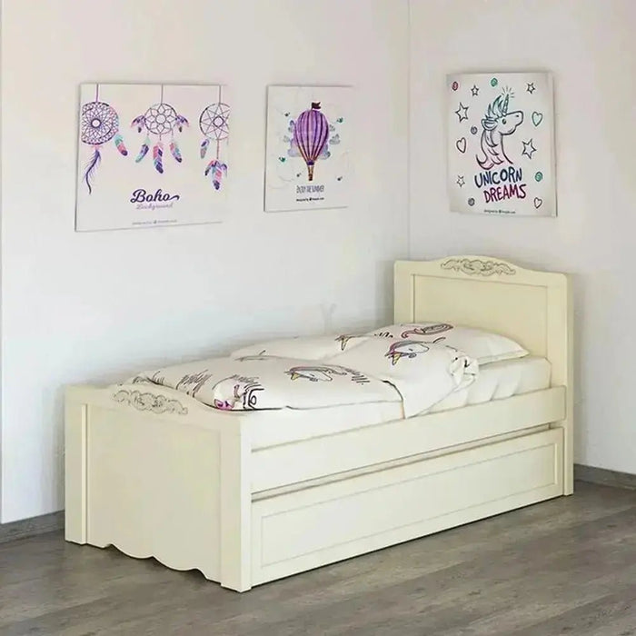 מיטת יחיד דגם תלתן עם מיטת חבר - Asherian | אשריאן רהיטים
