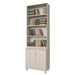מורן | ארון ספרים 2 דלתות איכותי עם במה מעץ סנדוויץ' - Asherian | אשריאן רהיטים