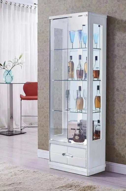 Rom | ויטרינה מעוצבת עם חזית זכוכית ומגירה - Asherian | אשריאן רהיטים
