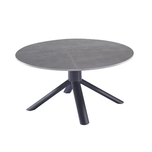 Zeus | שולחן סלון קרמי עגול עם רגל ברזל - אשריאן | ASHERIAN